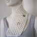 Wool Cowl, Lacy Cowl, Scarf with Buttons, Lacy Scarf, Knit Scarf, Wool Scarf