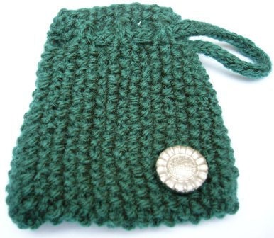 Coffee Cozy, Coffee Sleeve, Gift Bag, Handknit Cozy, Coffee Cosy, Knit Bag