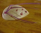 heart and feather fascinator.  bridal, wedding, races