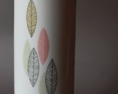 Mid Century Modern Porcelain Vase with Leaves Decals by Winterling 1940s