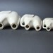 Mid-Century Modern Set of 3 Porcelain Elephants Figurines
