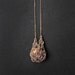 tiny washed pumpkin sunstone necklace