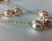 Swarovski long pearl necklace