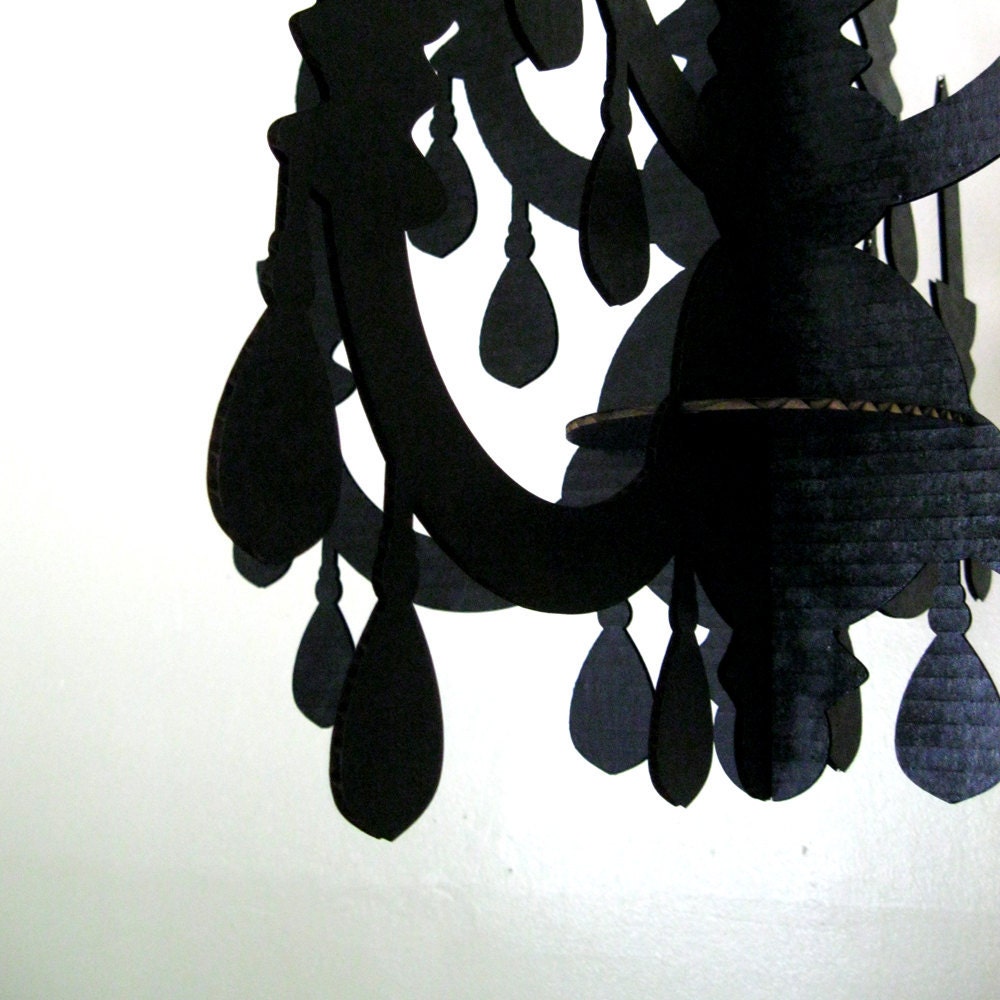 Black Chandelier - Eco Laser Cut cardboard Decoration