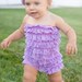 lavender petti romper with headband
