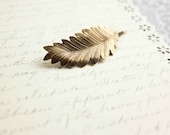 Leaf Bobby Pin, Fern Leaf, Golden leaf, Nature Hair Accessories, Modern Woodland