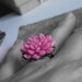 Cocktail Ring, Large Flower, Adjustable Ring, Violet Pink Chrysanthemum, Dahlia Flower, Floral Statement Jewelry