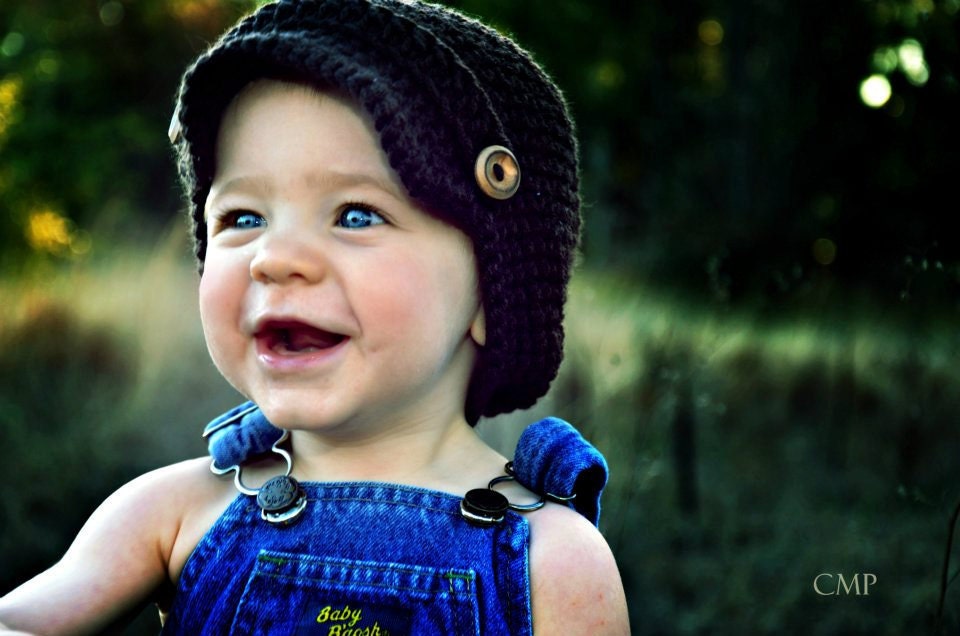 Newsboy Hat in Coffee Brown--Choose size