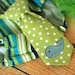 Boys Birthday Party Hat, Diaper Cover and Tie - Perfect for First Birthday, Smash Cake Pics, Photo Prop - Whale in Lime and Blues