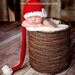 Baby CHRISTMAS SANTA STOCKING Cap Elf Hat Newborn 0 3 6 Months