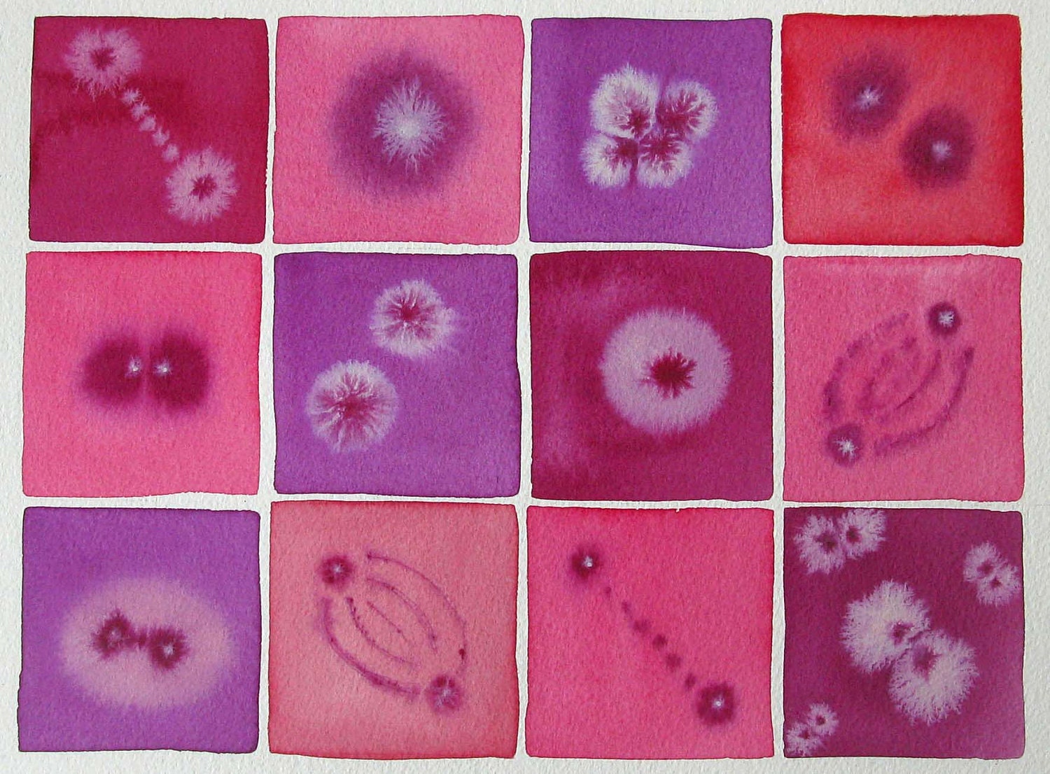 Cell Division Pink - Original Watercolor Painting