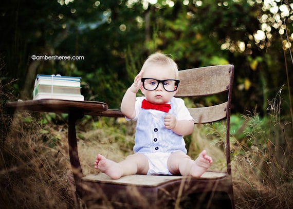 Bow Tie and Vest Onesie - Southern Gentleman - Boutique Baby Boy Clothes - Seersucker and Red Bowtie
