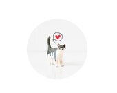 Kitteh Heart One Inch Button