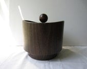 Vintage Kraftware Faux Bois Wood Ice Bucket