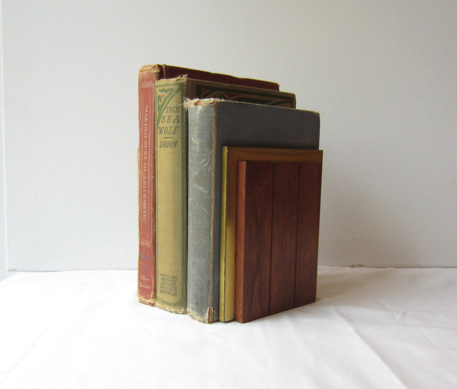 Vintage Park Sherman Solid Walnut and Brass Bookends