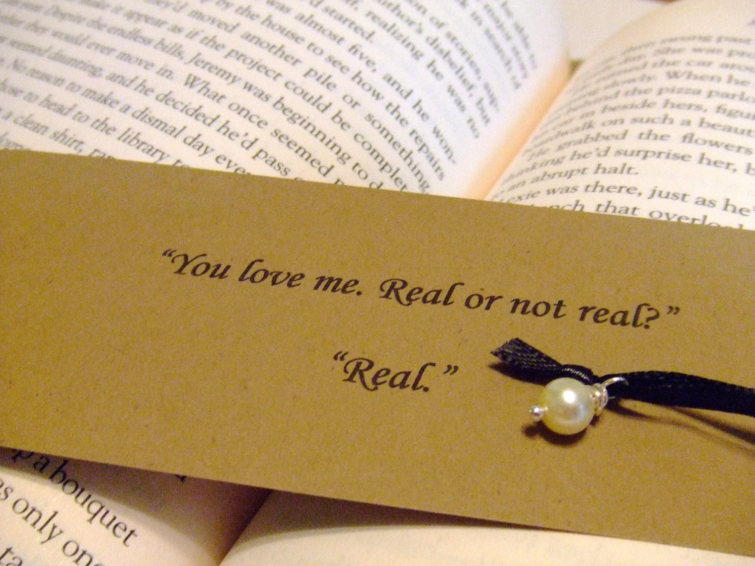 Katniss and Peeta - Hunger Games Mockingjay Quote - Pearl Charm Bookmark