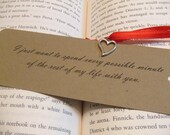 Peeta Loves Katniss - Hunger Games Catching Fire Quote - Heart Charm Bookmark