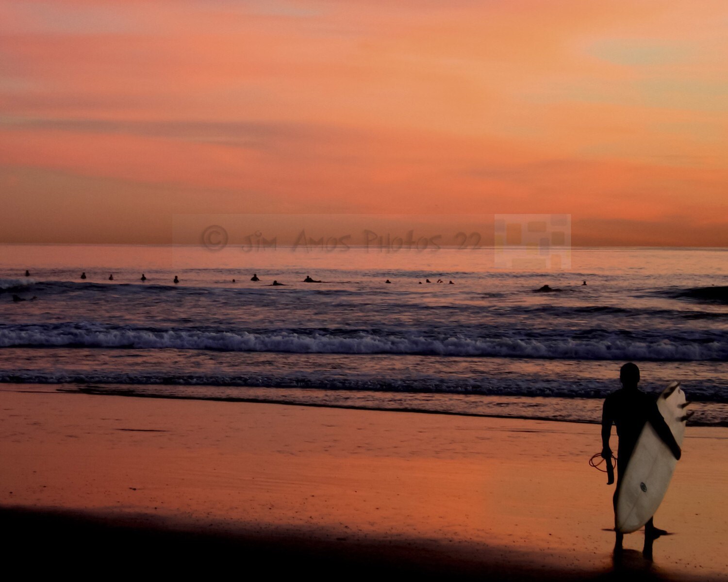 sunset surfing