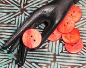Hanoman 16mm Orange Bone Buttons 10pcs