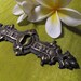 Decorative Horizontal Brass Keyhole Escutcheon