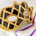 Harlequin design Venetian style mask - comfortable to wear - hand painted half-mask - pick two colors
