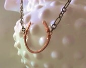 Necklace - Lucky You - antique horseshoe - Free Shipping