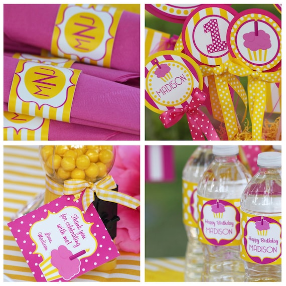 Cupcake Birthday Party - Cupcake Party Printable Set by Amanda's Parties TO GO Il_570xn