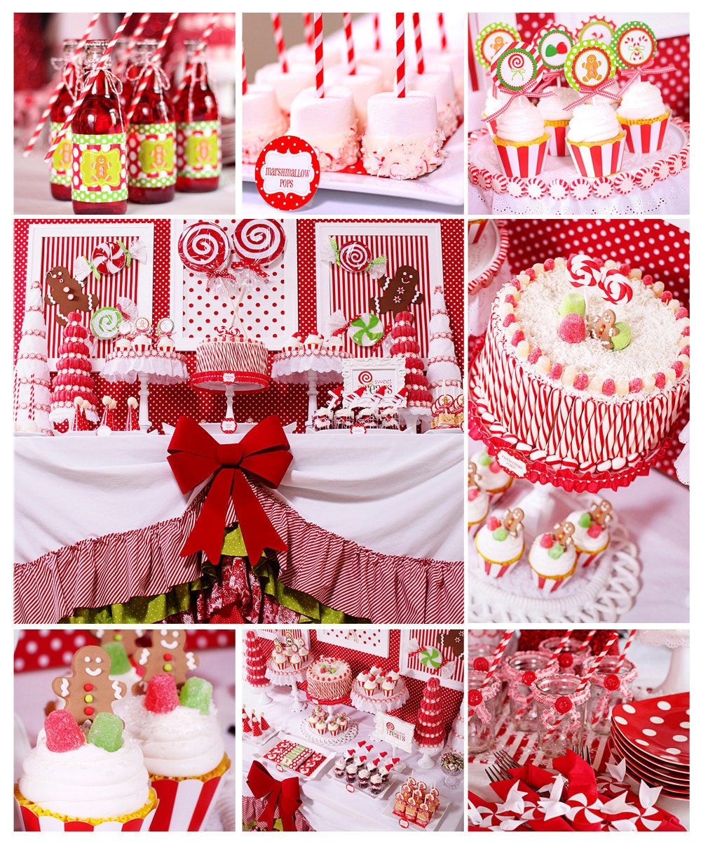 Candy Christmas & Gingerbread Printables  - Huge Party Set by Amanda's Parties To Go - 60% OFF