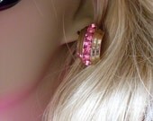 Hot Pink Vintage Swarovski Crystal Earrings LJO Collection Vintage Jewelry