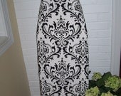 Custom Ironing Board Cover Traditions Black White Damask