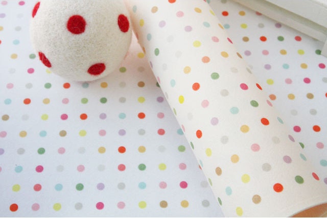 polka-dotted  pattern felt ,  thickness 1mm, 22cm x 30cm, A4 size