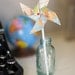 Wedding Vintage Atlas Pinwheels- Repurposed Map Pinwheels - Twirlable