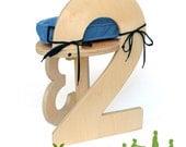 123 Numbers Stool with Cushion
