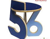 4-5-6 Stool in Blue Hues