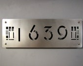 CUSTOM Prairie Style House Numbers in Stainless Steel