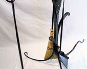 art nouveau fireplace tool set