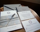 Letterpressed Wedding Invitations - Circle Monogram