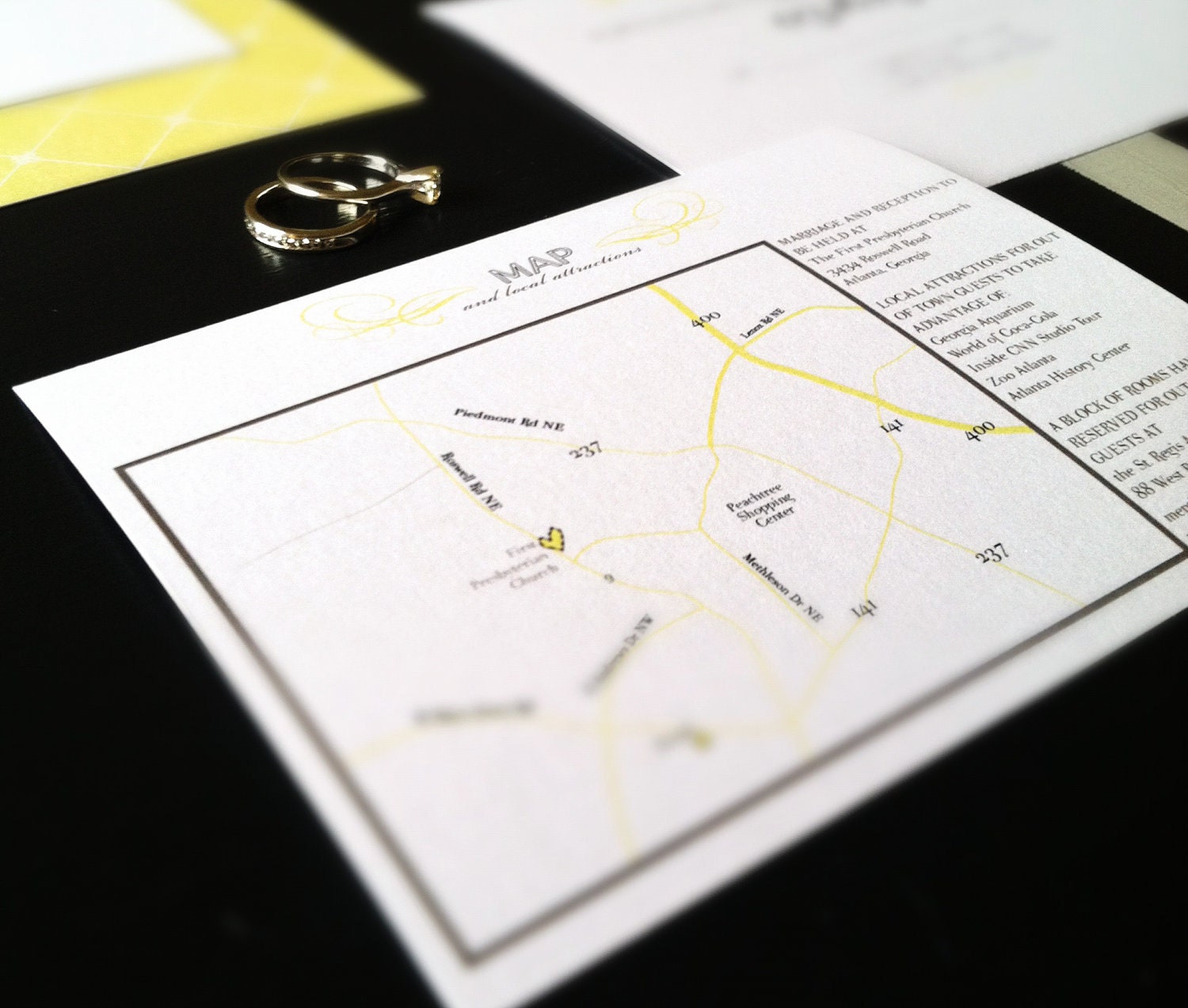 Wedding Invitation MAP and directions card Chic, Classy, Fresh CHRISTINE collection DIY Printable
