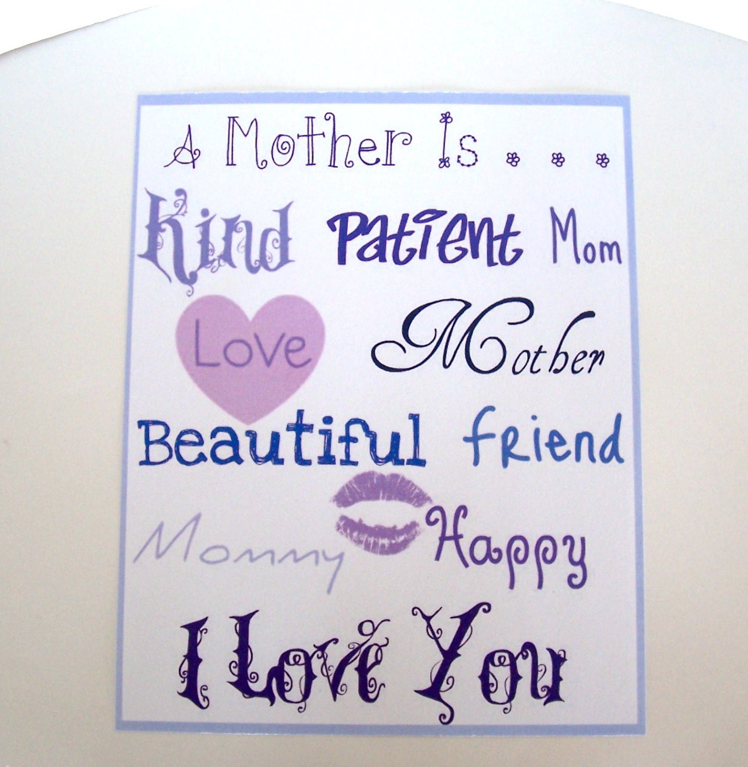 Mother's Day Subway Art 8x10 Print