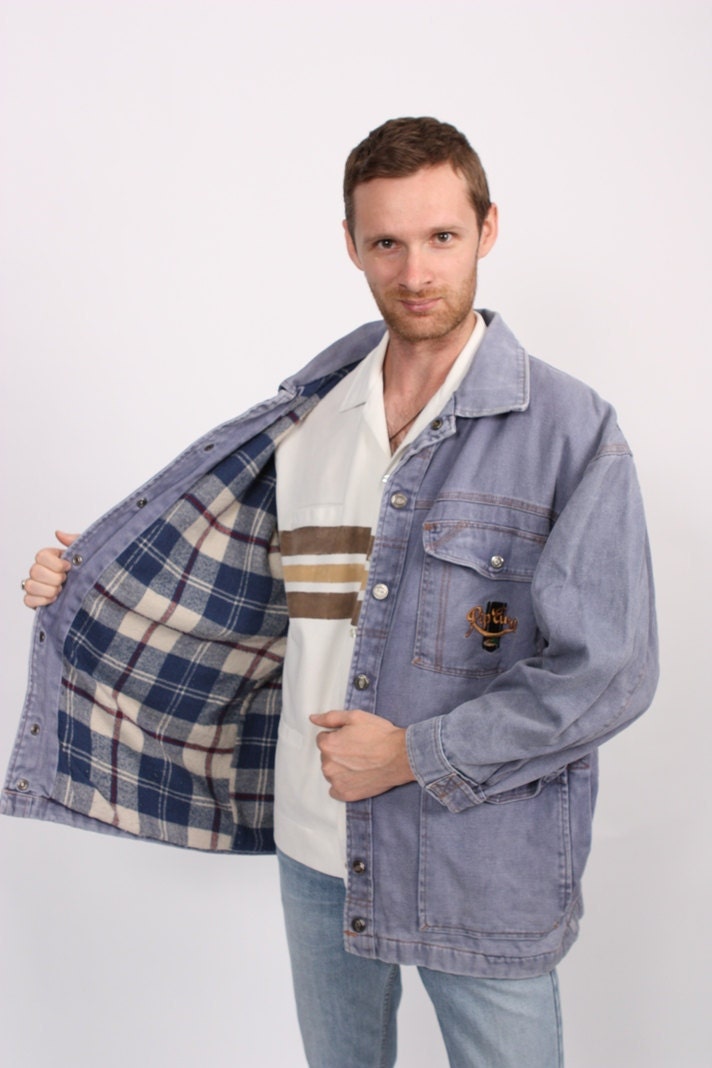 Vintage 1980s RIP CURL blue denim jacket