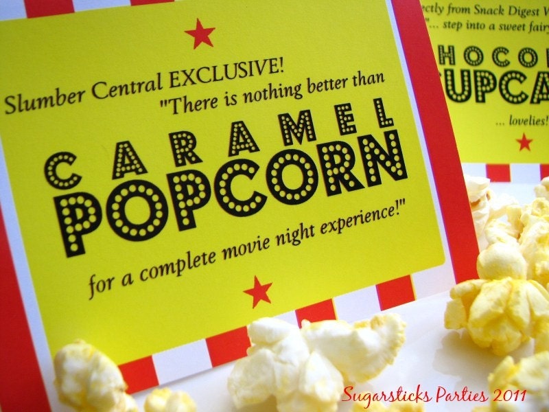 Movie Night Slumber Party- Folded labels Il_170x135