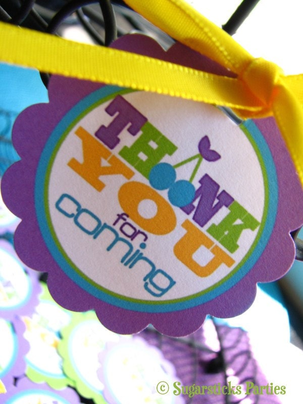 Fruit picnic birthday party favor tags Il_170x135