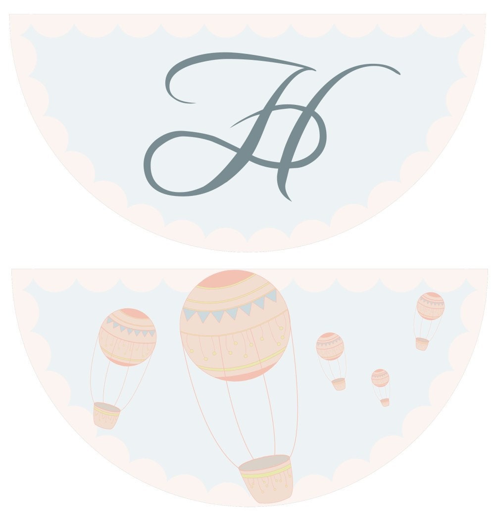 Hot air balloon birthday party banner Il_170x135