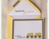 School bus/ teacher NOTE CARDS Printable file Il_170x135