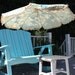 Vintage Mid Century Modern Patio Umbrella Portable For Table Or Chair