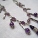 Amethystium - Amethyst, Glass and Metal Royalty Necklace and Earring Set