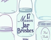 Mason Jars Photoshop Brushes - Commercial and Personal Use