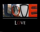 Red Love ALPHABET PHOTO 8x10 Print