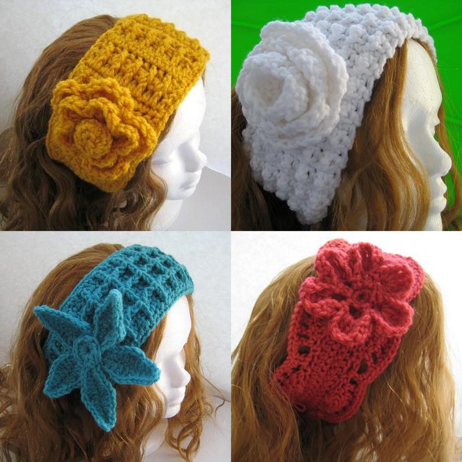 Any 2 Crochet Headband Pattern  for 6.99, Crochet Ear Warmer or  Earwarmer Pattern,  Permission to sell