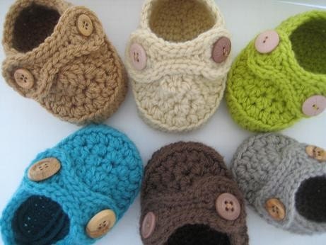 Crochet Booties Pattern ( pdf pattern), Boy's Striders-4 size